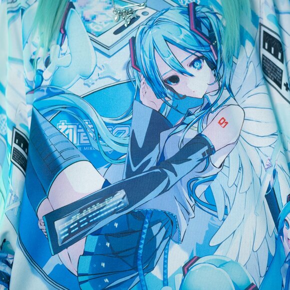 ACDC RAG x Hatsune Miku Forever Light Blue Oversized Hoodie - Picture 5 of 8
